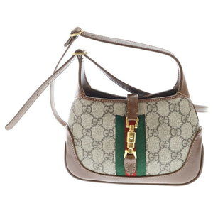 Gucci Jackie GG Supreme Shoulder Bag Beige
